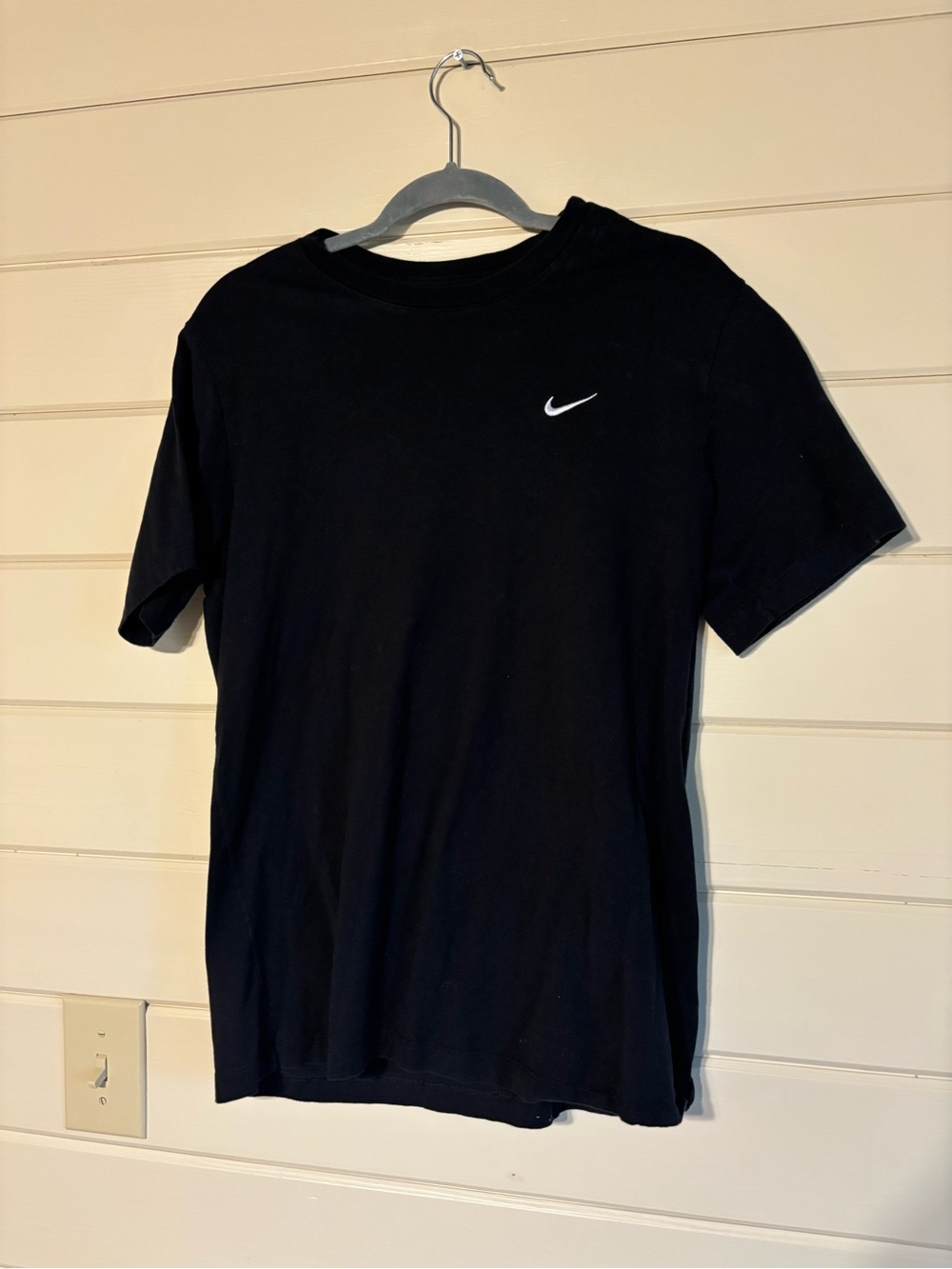 SET of 4! Nike Men's Black Short Sleeve Tee with White Swoosh